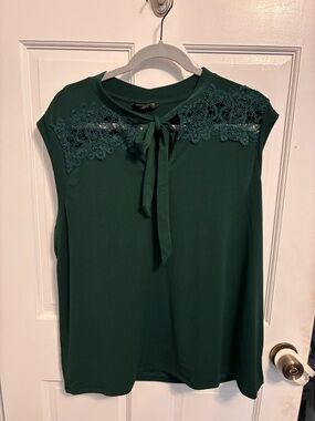 Banana Republic dark green blouse, size XL